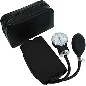 Aparelho De Pressão Manual Esfigmomanômetro Premium Cores (Preto)