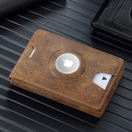 Airtag Wallet, Smart Wallet, Air Tag Wallet for Men, Leather Wallet with Airtag Holder, RFID Pop Up wallet, Credit Card Holder, Wallet for Men Slim Minimalist2