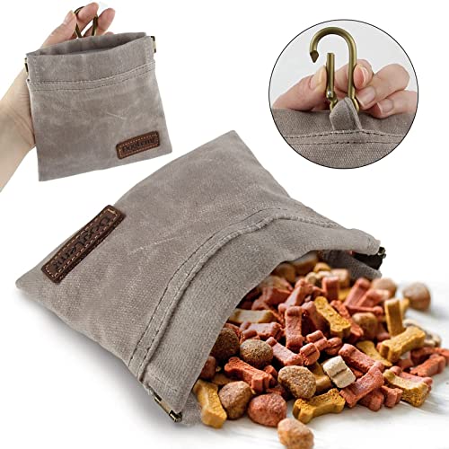 CEXUN Hunde Futterbeutel,Dummy Hundetraining,Leckerlibeutel für Hunde, Futterbeutel Hundetraining,Aportierbeutel Hund,Apportierbeutel für Hunde,Leckerlibeutel für Hunde mit Karabiner-Grün