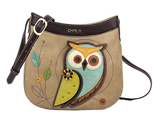 Chala Handbags Owl Crescent Crossbody Handbag Purse, Owl Lovers