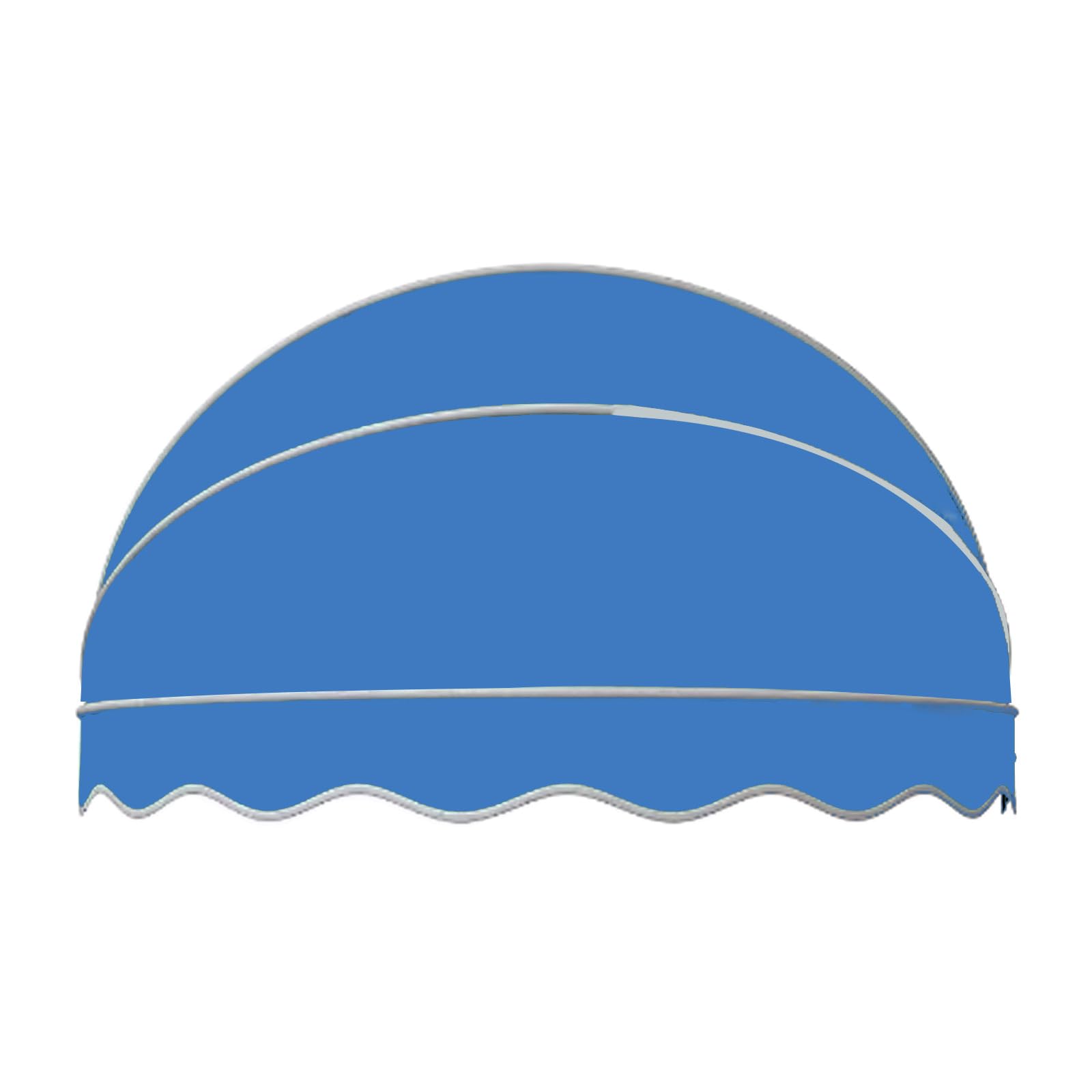 GJMSSMY Blue Dome Window Canopy Hemispherical Door Shelter Manual Outdoor Canopy UVResistant Waterproof Awning for All Seasons (Diameter: 120cm)