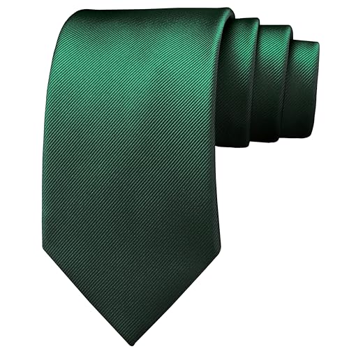 Image of GUSLESON 3.15 inch(8cm) Solid Color Necktie and Pocket Square Cufflinks Sets For Men + Gift Box