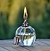 H Potter Outdoor White Tabletop Glass Torch - Citronella - Decorative Flame Light for Patio, Poolside, or Backyard Garden - Heavy Duty Refillable