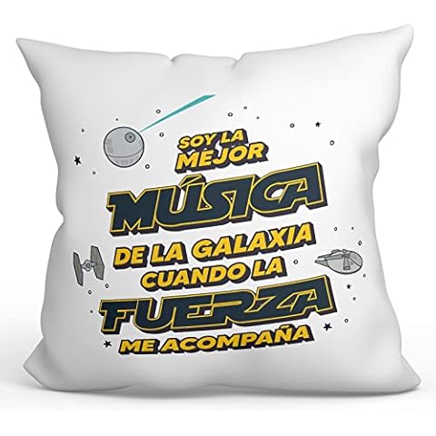 MUGFFINS Cojín 40x40 cm para MÚSICA Mujer Relleno Incluído Cover