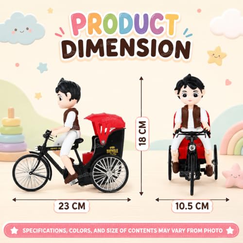 Image of Zest 4 Toyz Musical Tricycle Toy for Kids with Colorful Lights & Sound Toy | Stunt Tricycle with Rotating Foot Pedals | Musical Toys for Boys & Girls