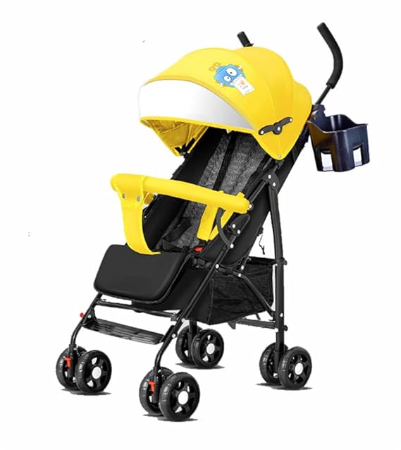 Daddy's Little Princess Baby Stroller and Pram for Baby/Newborn/Kids/Toddler | Safety Harness, Adjustable backrest, 360 degree Swivel Wheel, Large Storage Basket | Easy Foldable and Carry #219S