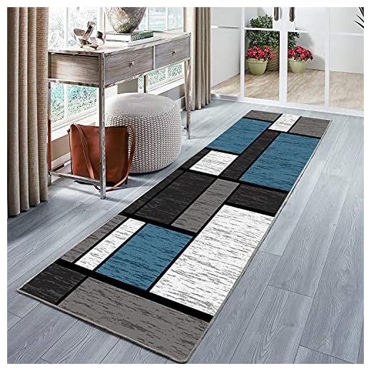 Amcider Tapis de Cuisine Tapis Long Couloir, Lavable antiderapant Motifs Géométriques Tapis Cuisine Tapis Chambre Adulte Tapis Cuisine Devant evier pour Cuisine, Couloir, Passage, Chambre