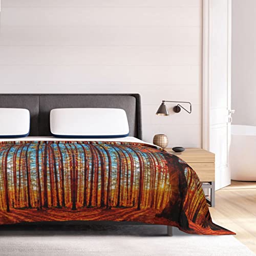 Couverture de canapé double couche Fallen Leaves douce anti-froid pour lit - 8