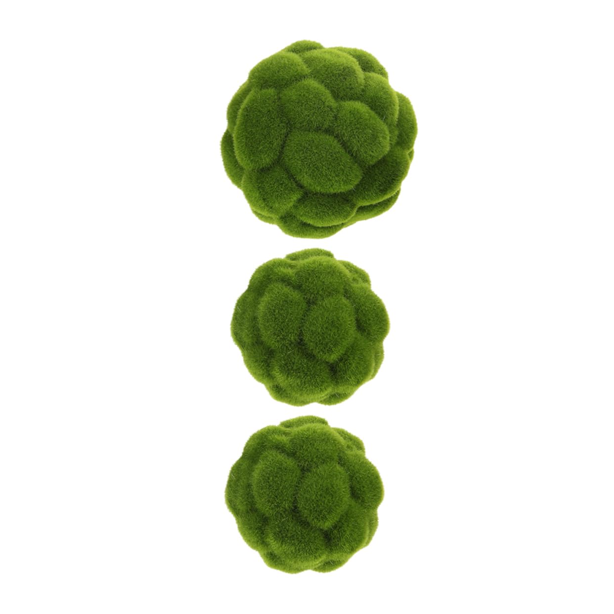 TOPBATHY Bola de Musgo Decorativa Verde 3 Piezas de Plástico