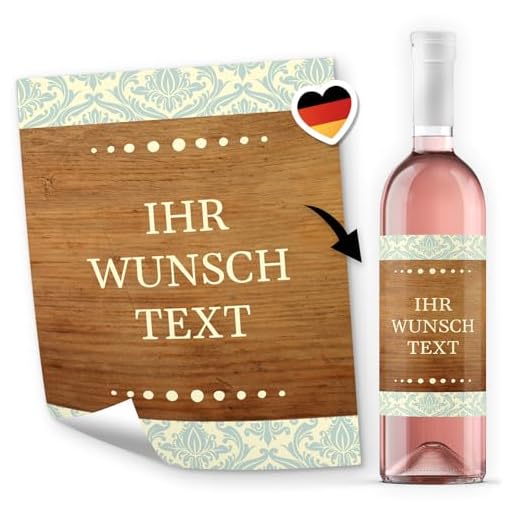 8 Flaschenetiketten selbstklebend mit Text personalisiert - Etikett Modern und Frisch - Flaschen Aufkleber für Wein oder Sekt 6 8 Flaschenetiketten selbstklebend mit Text personalisiert - Etikett Holz Look - Flaschen Aufkleber für Wein oder Sekt