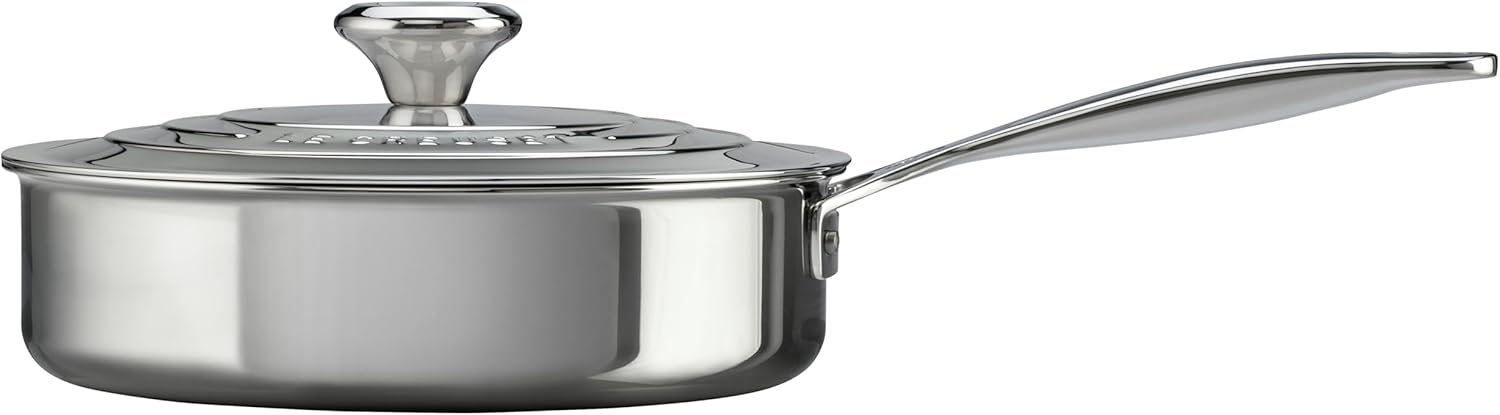 Le Creuset Tri-Ply Stainless Steel Saute Pan, 3 qt. - Image 3