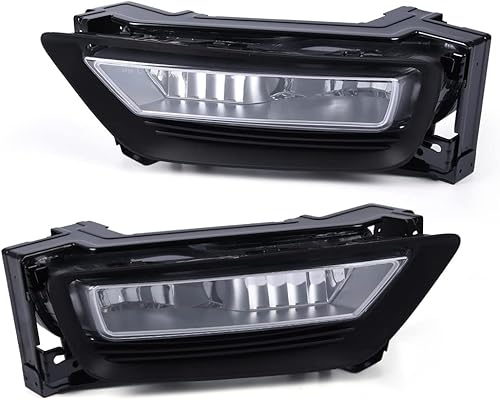 PIT66 Luz antiniebla, compatible con Honda Accord Sedan 2013-2015 faros antiniebla con bombillas lente blanca, reemplazo directo del mercado de