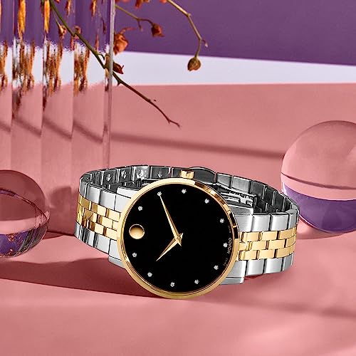 Image of Movado Museum Classic Analog Black Dial Men's Watch-607202