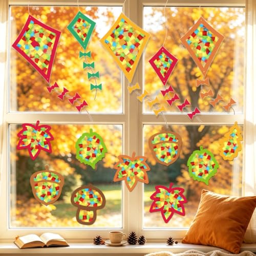 Herbstbasteln für kinder, 24 PCS Herbstdeko Basteln, DIY Herbst Bastelset Herbst Basteln mit Kindern… – Ansicht 4