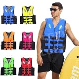 LGZY Neopren Schwimmweste Erwachsene, 100N Prallschutzweste Herren, Leichte Auftriebsweste, Schwimmhilfe Erwachsene Für Stand Up Paddle, Jetski, Wassersport, Wasserski,C/Blue,S