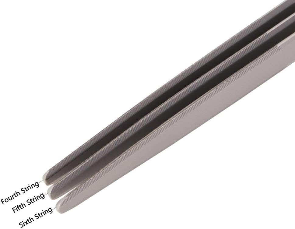 KAISH Premium Double Edge Electric Guitar Nut Slotting File 10-46 Nut String Slot Files for Medium Strings