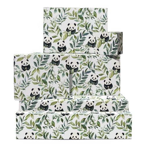 Papier cadeau écologique à motifs animaux avec autocollants de fête