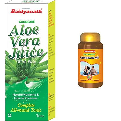 Image of Baidyanath Aloe Vera Juice - 1 L & Baidyanath Sugarfree Chyawan-Vit - 500 g