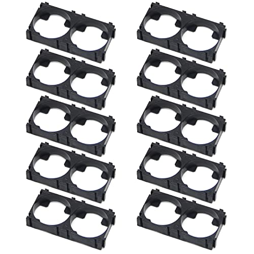 Fielect 15Pcs 26650 Lithium Cell Spacer Double Battery Holder Bracket Battery Pack Bracket, for DIY Fixed Battery