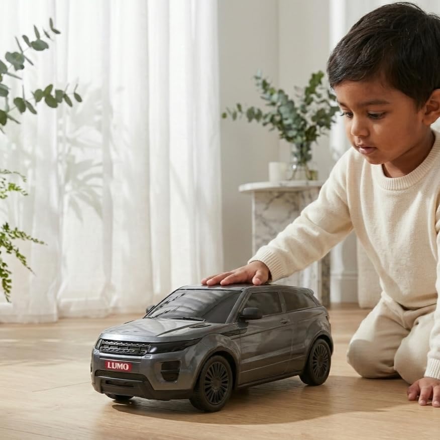 Image of Trenzo Big Size Toy Car for Kids | Friction Powered Push & Go Toy SUV Vehicle | Durable Non-Toxic Toys | Smooth Rolling Action Cars for Boys & Girls Age 3+ (Grey)
