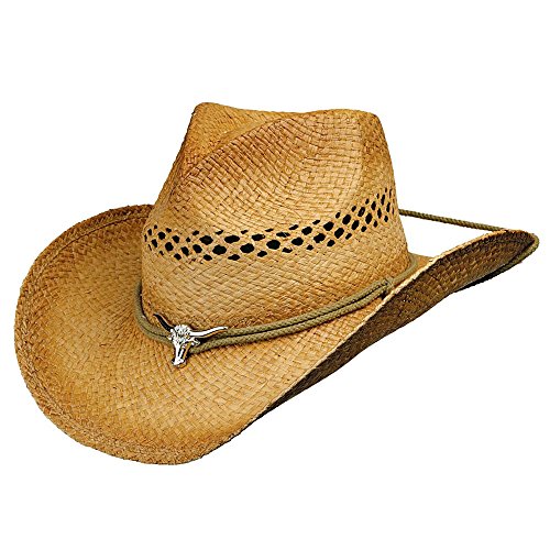 Trail Boss - Deadwood Trading • Shapeable Raffia Straw Cowboy Hat (Large, Natural)