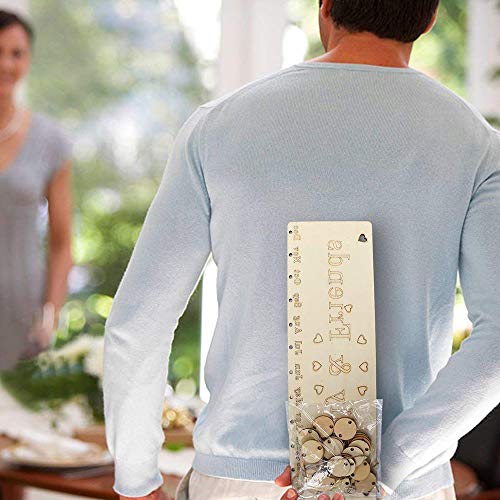 Onever Houten verjaardagskalender, herdenkingskalender, houten wandplaatje voor de verjaardagsherinnering, de houten… - Image 7