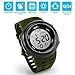 GEARONIC OCT17 Men's Mens Digital Sports Outdoor Watch Military Army Waterproof Fashion Casual Wristwatch Calendar Stopwatch Alarm LED Light - Army Green