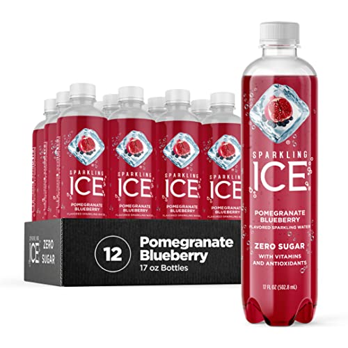 Image of Sparkling Ice, Pomegranate Blueberry Sparkling Water, with Antioxidants and Vitamins, Zero Sugar, 17 fl oz Bottles (Pack of 12)