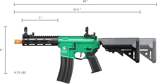 Vista 46 de Lancer Tactical Gen 2 Hellion MLOK 7" Piactinny Polymer Airsoft M4 AEG Full/Semi-Auto Airsoft Gun (Batería y cargador incluidos)