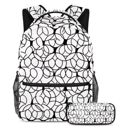 Sac à dos grande capacité et trousse géométrique pour le collège