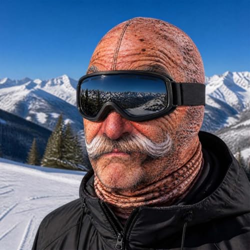 Funny Old Man Ski Mask Balaclava, Realistic Full Face Cover for Men Women - image 2