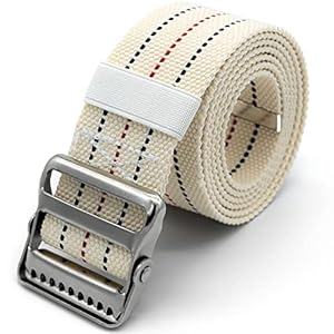 LiftAid Transfer and Gait Belt 60 Inch with Metal Buckle and Loop – Walking, Standing and Transfer Assist Aid for Seniors, Elderly Patients, Caregiver, Nurse, Therapist (Beige)