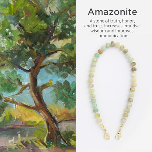 Image of POSADINA Natural Stone Phone Charm, Beaded Healing Phone Wrist Strap, Handmade Cellphone Chain Lanyard with Tether Tab