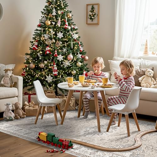 4x10 Hallway Wide Runner Rug: Washable Oriental Soft Area Rug for Living Room Bedroom Stain Resistant Low Pile Carpet for Entryway Ktichen Thin Non Slip Floor Mat for Bathroom Dining Room(Beige,4x10)