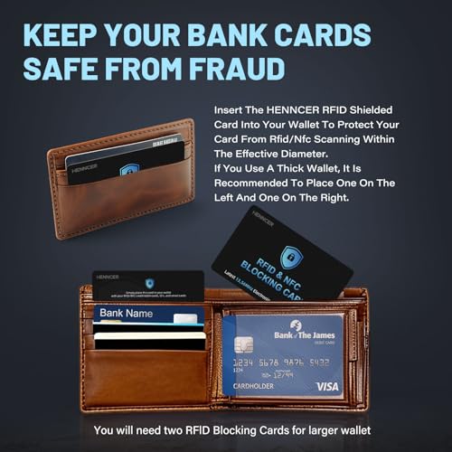 6PCS RFID Blocking Cards Premium Contactless NFC Debit Credit Card Passport Protector Blocker Set for Men & Women, Smart Slim Design Perfectly fits in Wallet and Purse4