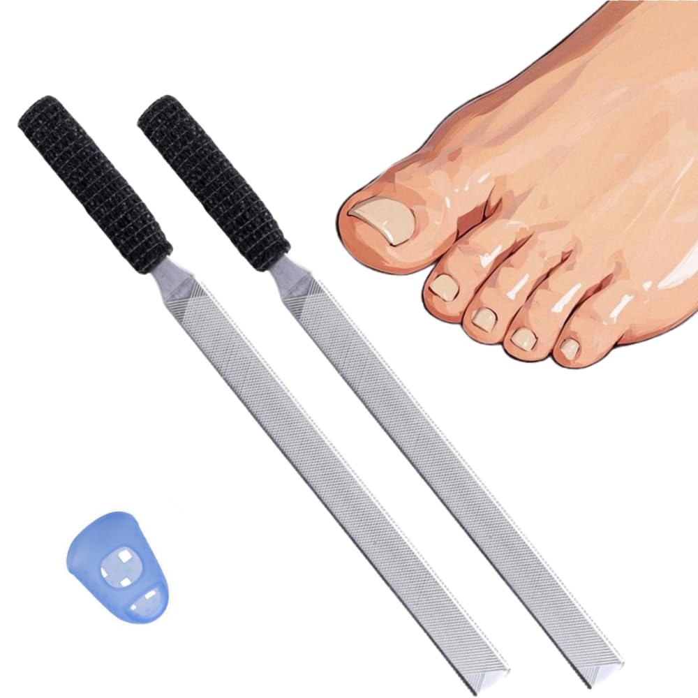 2PCS Toe Nail Files for Thick Nails, Heavy Duty Metal Nail File - SJ77