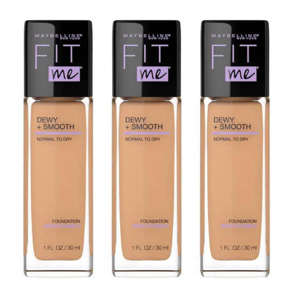 3 x Maybelline Fit Me Dewy + Smooth Foundation 30ml - 230 Natural Buff