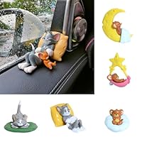 AYWVRBST 5 Pcs Decoration Ornaments, Christmas Decoration, Car Door Ornaments, Sleeping Cats and Mice, Cute and Interesting Gifts, Travel Decompression