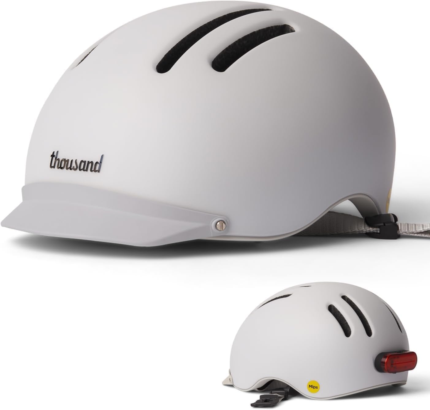 Thousand Chapter MIPS Adult Bike Helmet - LED Tail Light, Cycling & Bicycle Safety Certified, Lightweight & Low Profile, Men & Women, Lockable PopLock