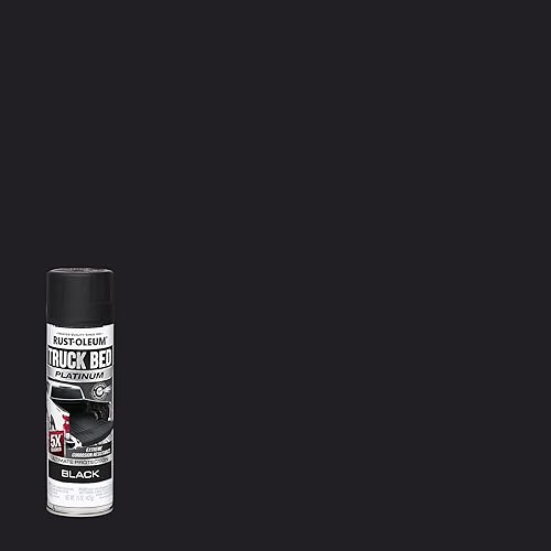 Miniatura 2 de Rust-Oleum 382630 Platinum - Pintura en aerosol para revestimiento de caja de camión, 15 onzas, color negro