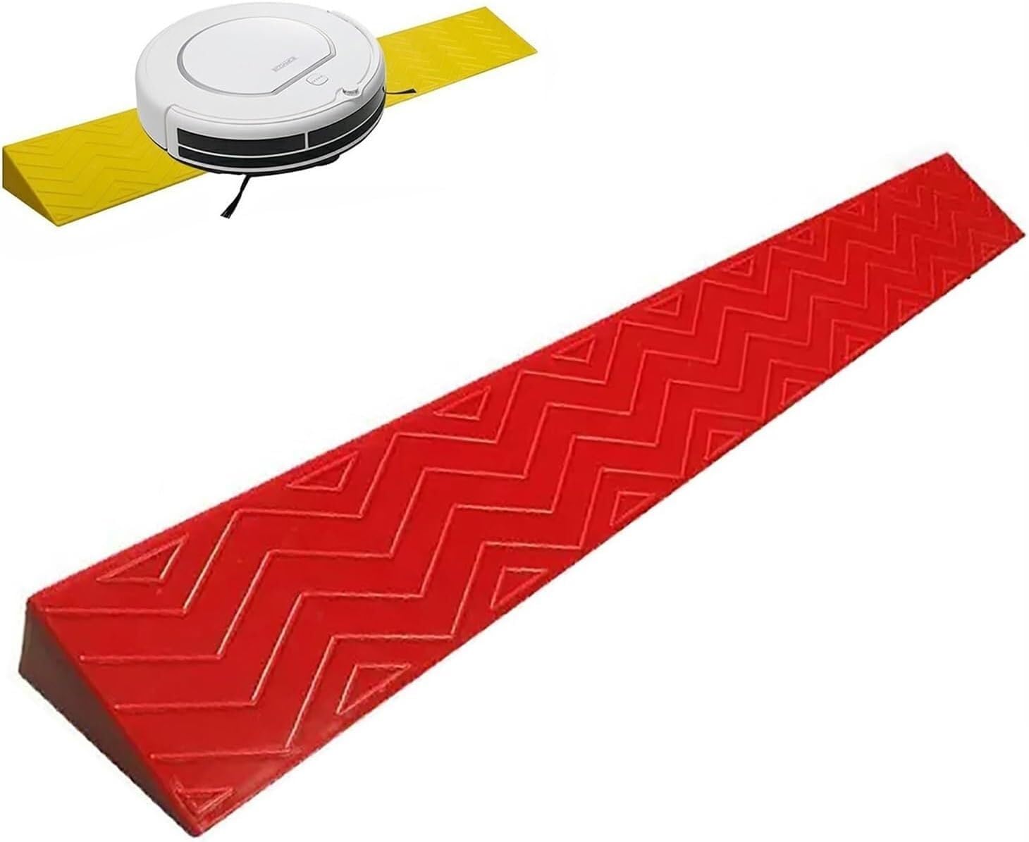 Schody rampowe Podjazd progowy, podjazd dla wózków inwalidzkich, lekka plastikowa rampa krawężnikowa do użytku domowego(Rosso,100x8x2.5cm)