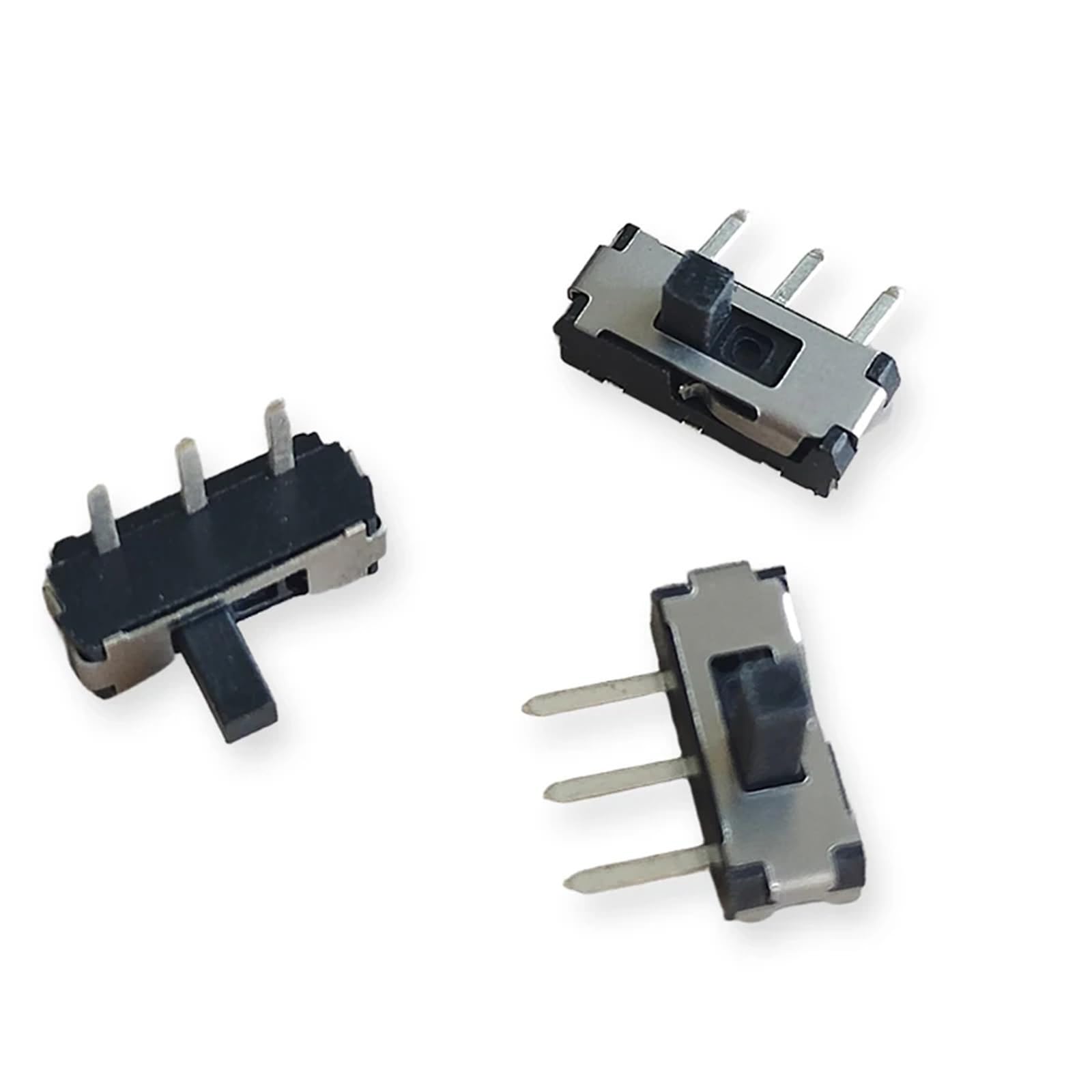 50 SZTUK MS S-12D19 (strona trzy piny) z boku mały przełącznik dźwigienkowy 1P2T DC 12 V 50 mA 3-pinowy 2-biegowy Power Sliding 3,5 * 9(K065c015-G4)