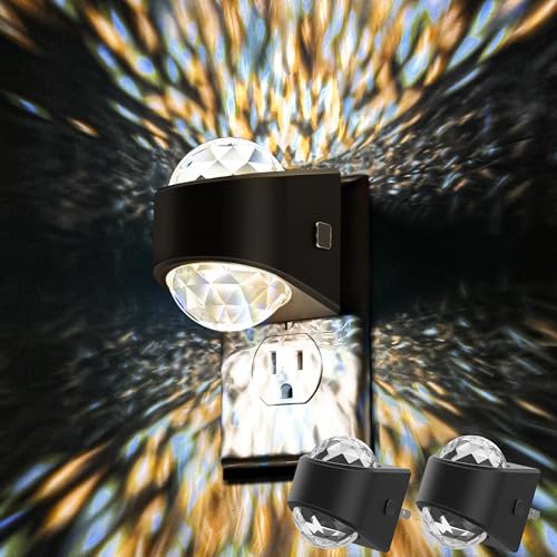 Image of Night Light Plug into Wall, Color Changing Night Light, 3CCT Diamond Design with Galaxy Star Projector, Dusk to Dawn Sensor for Bathroom Bedroom Gaming Room Decor Gift,2 Pack