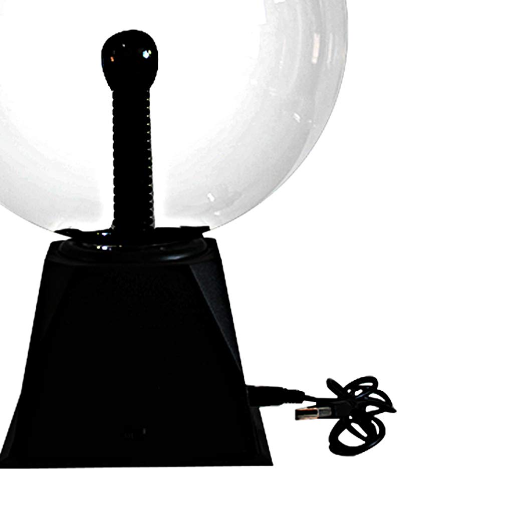 Sfera al plasma divertente sfera scienza globo da tavolo incandescente lampada glitter illuminazione 12,7 cm, 5 pollici