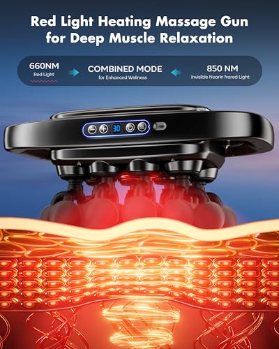 Image of 20-Head Massage Gun Deep Tissue Percussion Massager with 3 Modes | 30 Intensities Quiet Portable Muscle Massager for Full Body Recovery Tool Gift for Men, Women, Athletes and Seniors