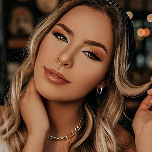 Milacolato 925 Sterling Silver Hoop Earrings for Women 18K White Gold Plated 2.5mm Chunky Huggie Hoop Earrings Hypoallergenic Lightweight Round-Tube Circle Small Big Hoop Earrings 13/15/20/25/30/40/50/60mm4