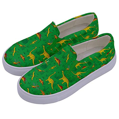 Pattycandy Unisex Brontosaurus Dinosaurs Kids Canvas Slip On Shoes - Us1Y #TOP1