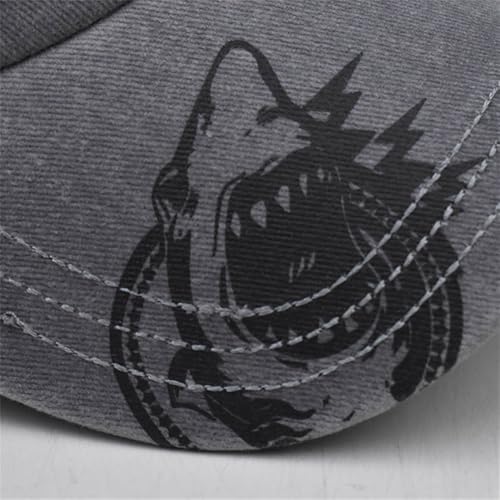 Gorra vintage de algodón para mujer y hombre gris miniatura 5