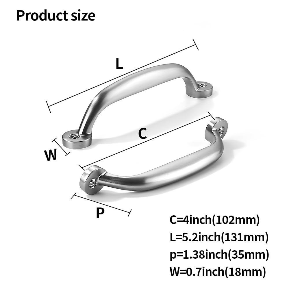 KHTUMEWARE-80338 Brushed Nickel Cabinet Pulls CTC 3 in (76 mm) 2-Pack in Brushed Nickel — KHTUMEWARE