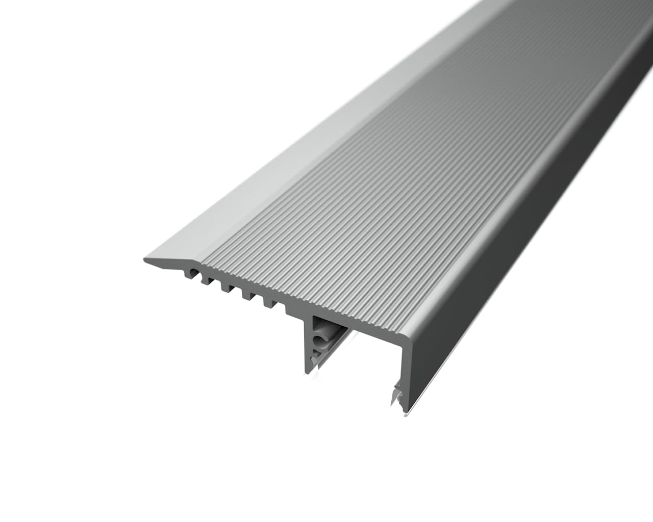 Perfil aluminio 2 m mod. Escalera para luz señalización peldaños tiras LED cubierta mate